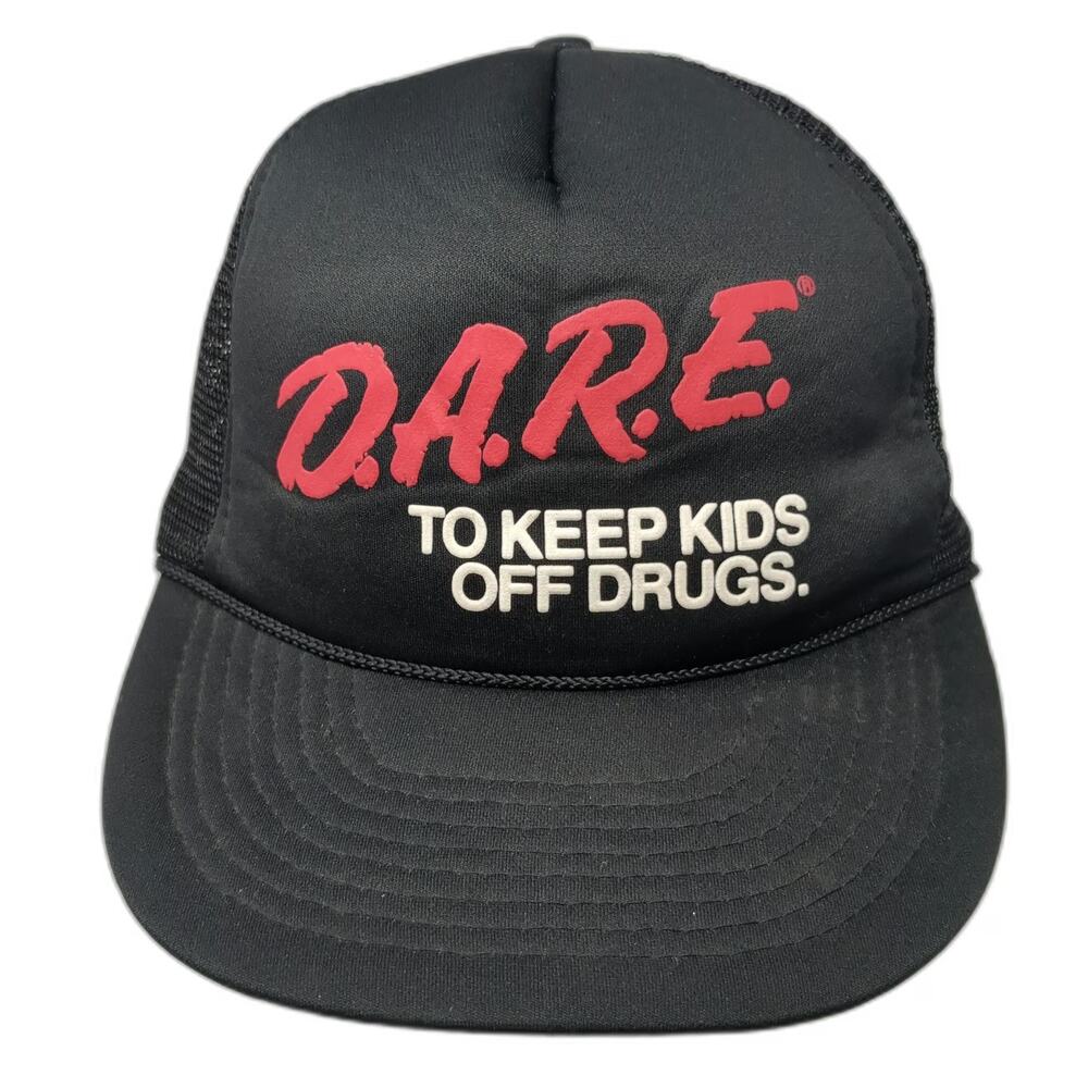 Mohr's Trucker Hat Black One Size D.A.R.E. To Keep Kids Off Drugs Mesh Snapback